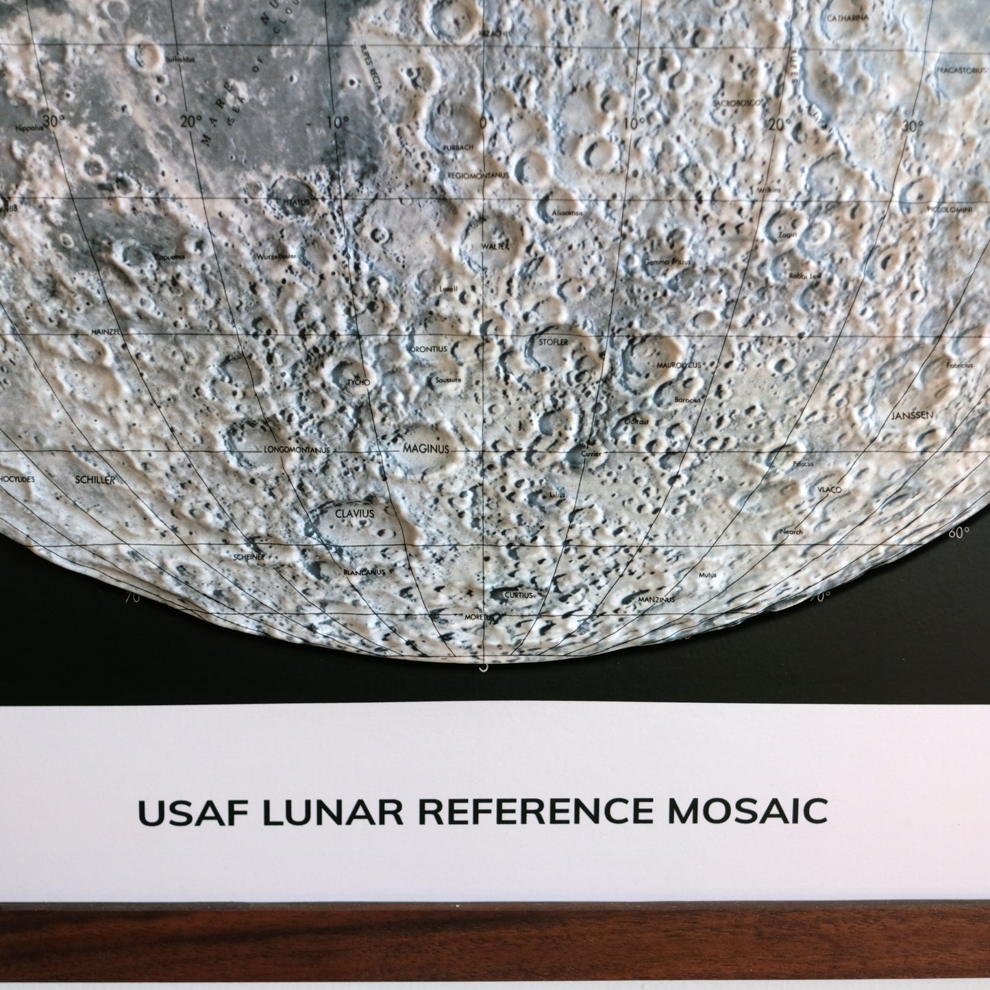 Moon 1966 3D Raised Relief Map