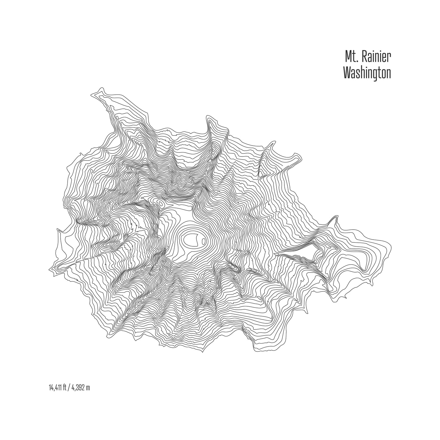 Mt Rainier Topo Map