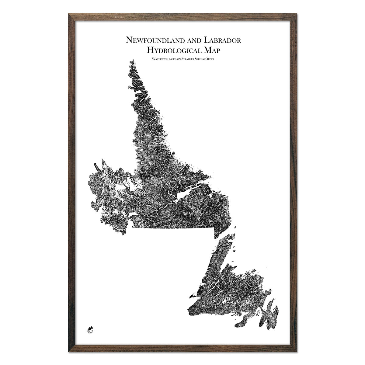 Newfoundland and Labrador Hydrological Map