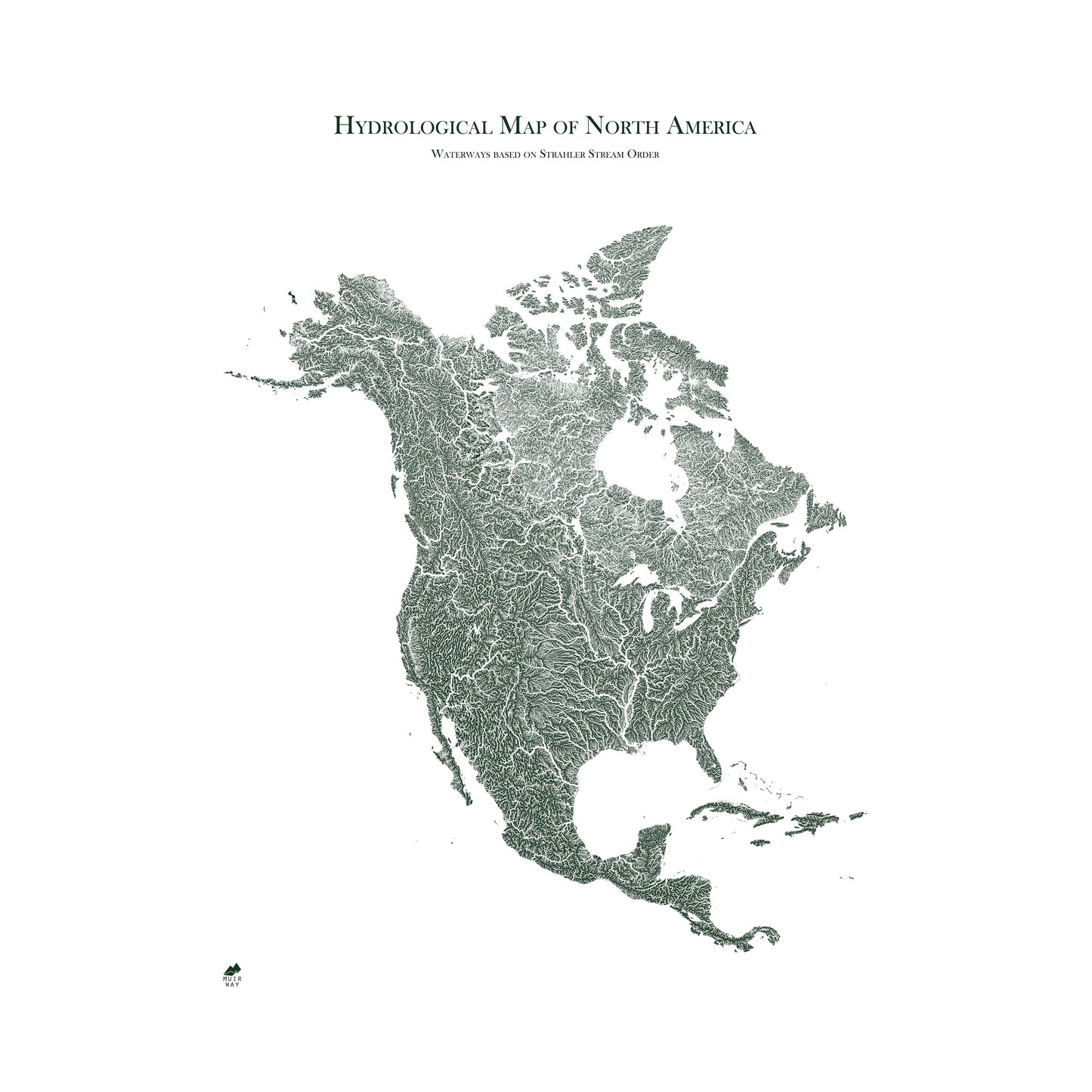 North America Rivers Map