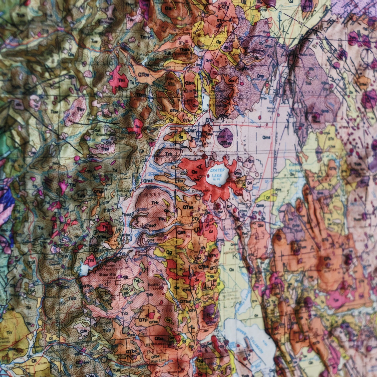Oregon 1991 3D Raised Relief Map