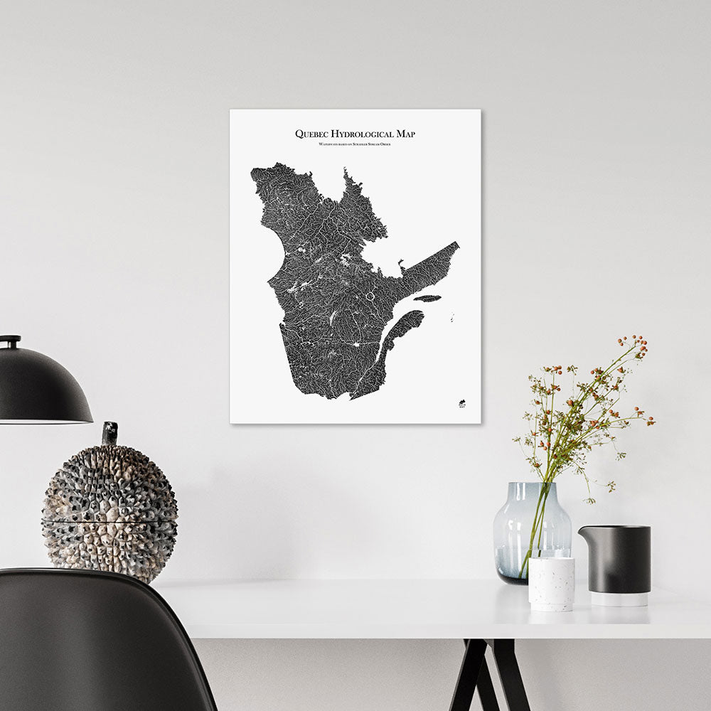 Quebec-Hydrology-Map-black-16x20-canvas.jpg
