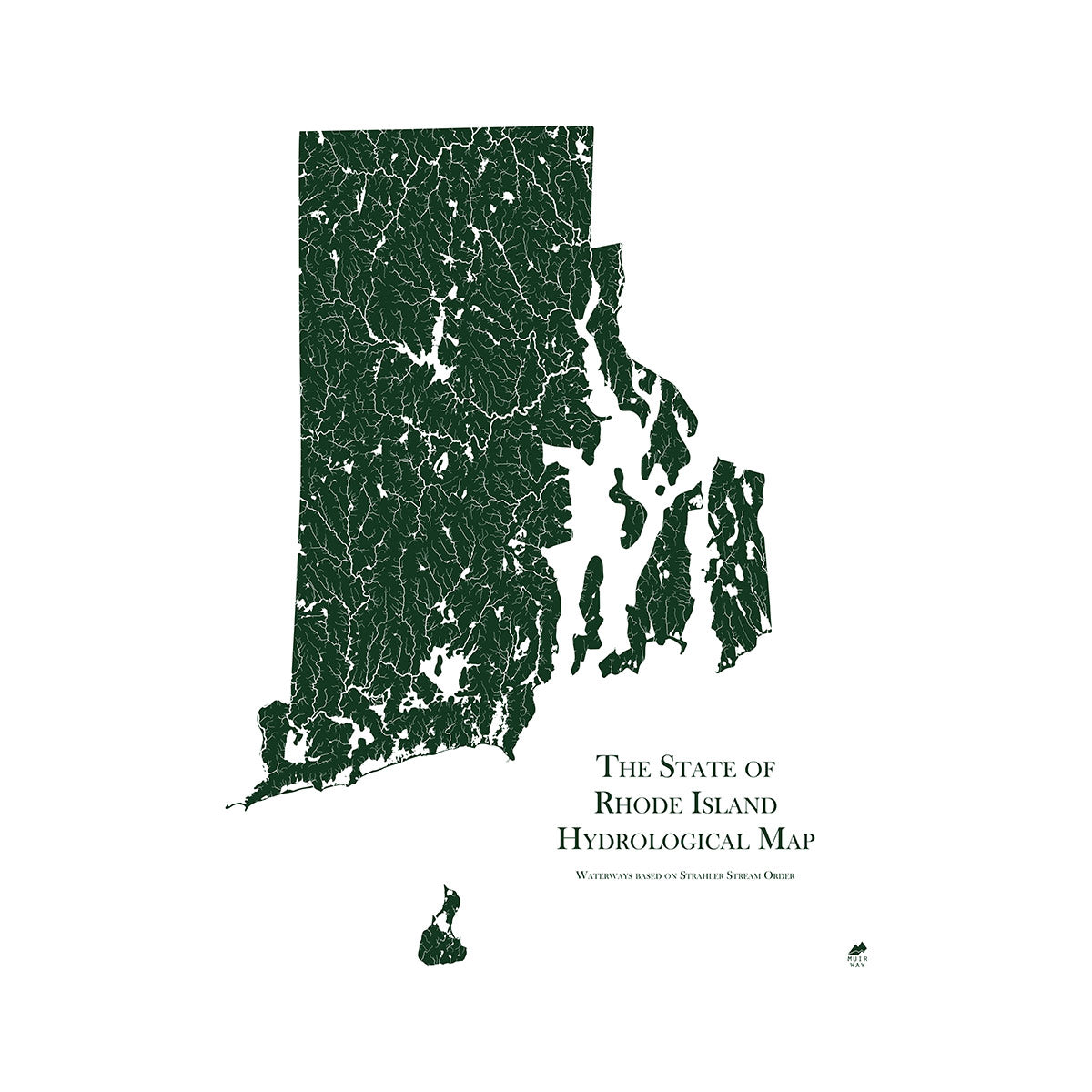 Rhode Island Rivers Map