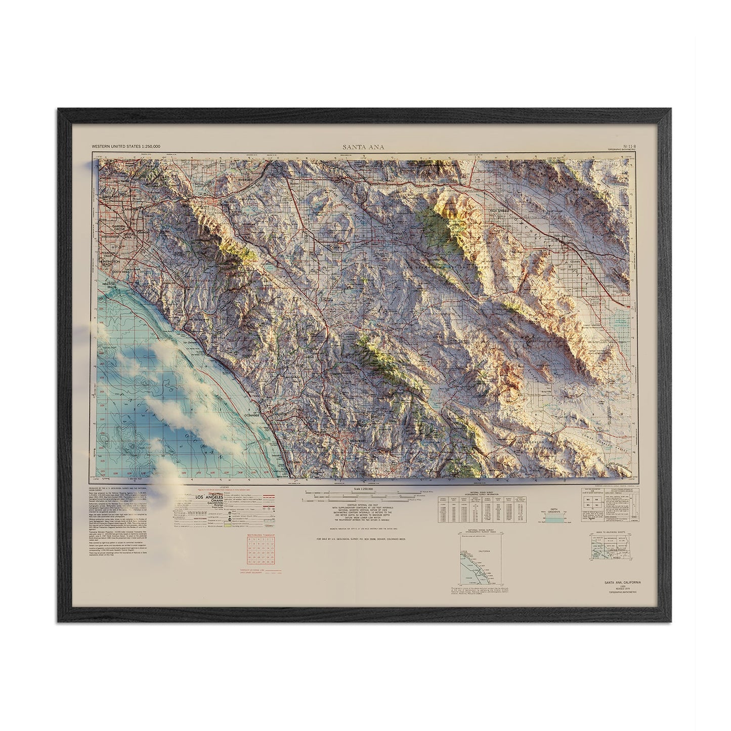 Santa Ana 1959 Relief Map