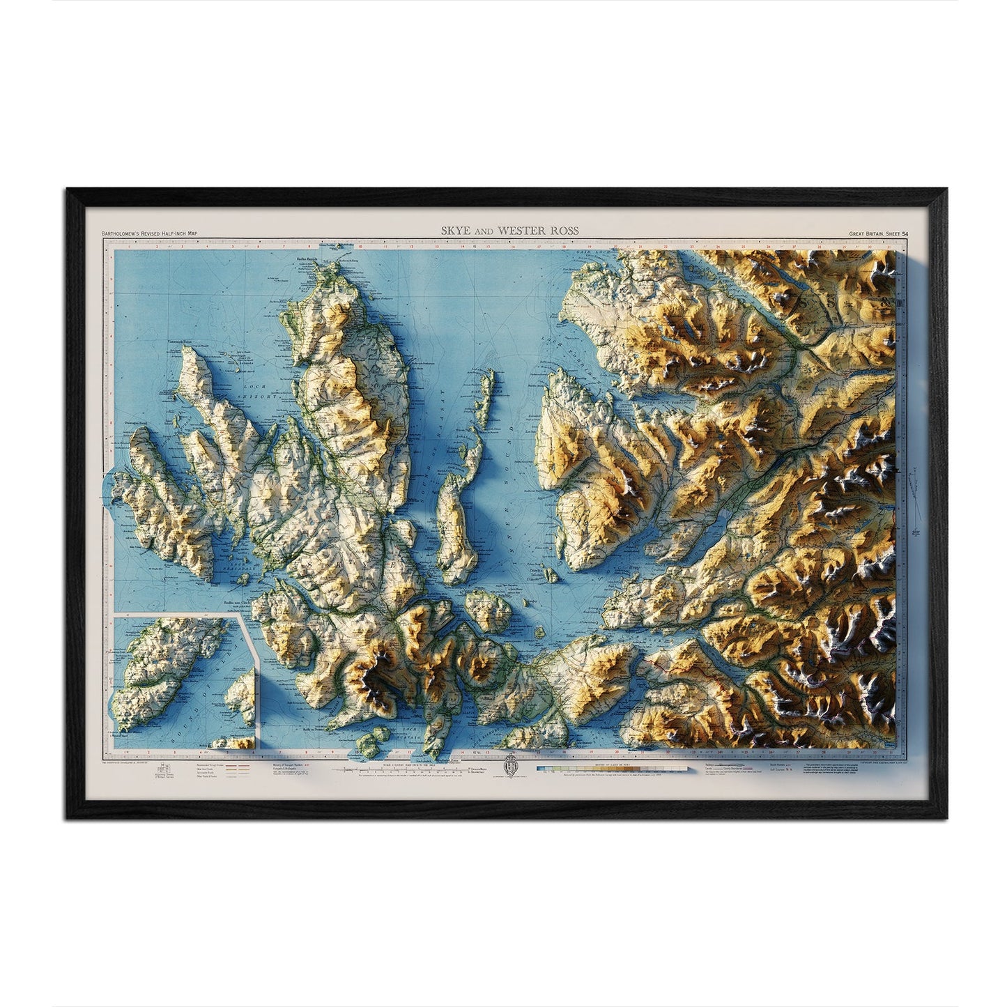 Skye and Wester Ross 1947 Relief Map
