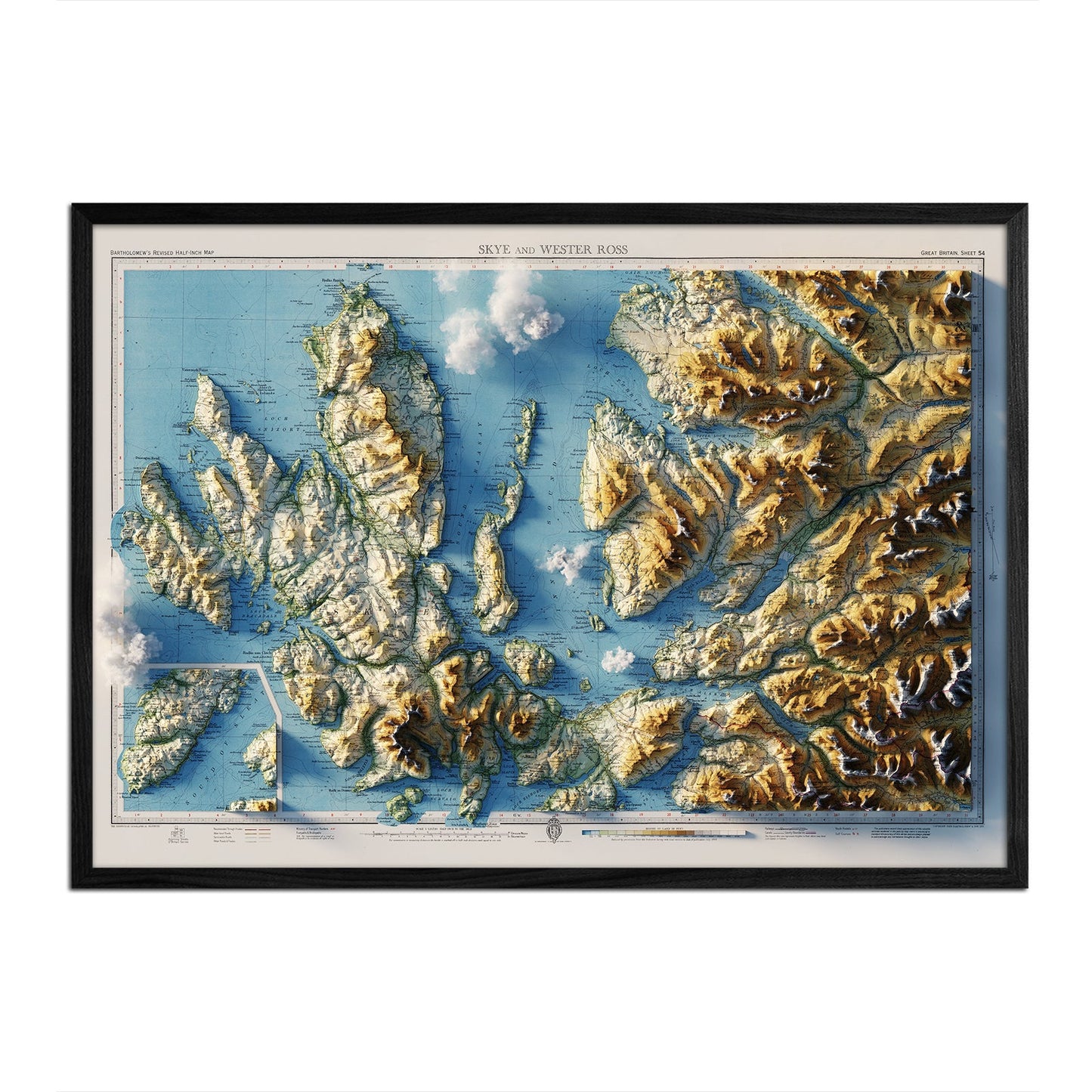 Skye and Wester Ross 1947 Relief Map