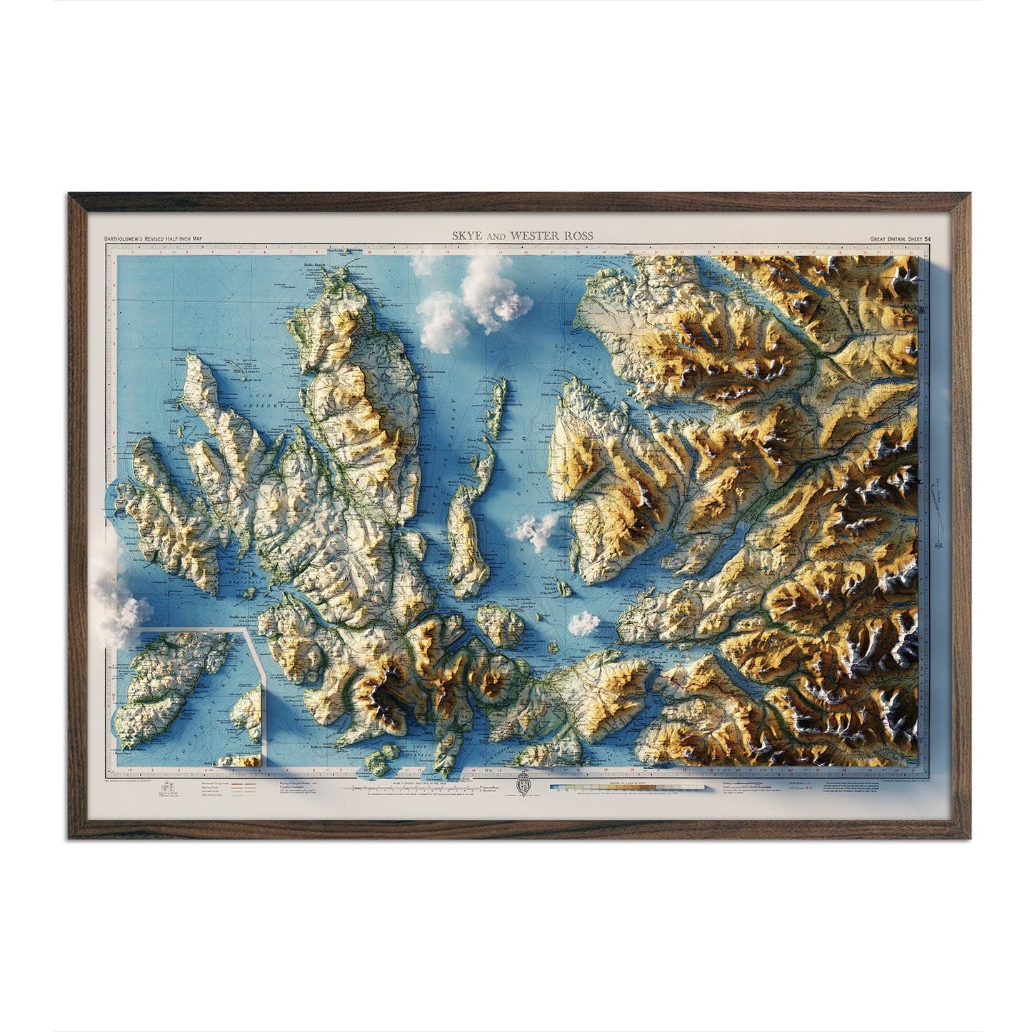 Skye and Wester Ross 1947 Relief Map