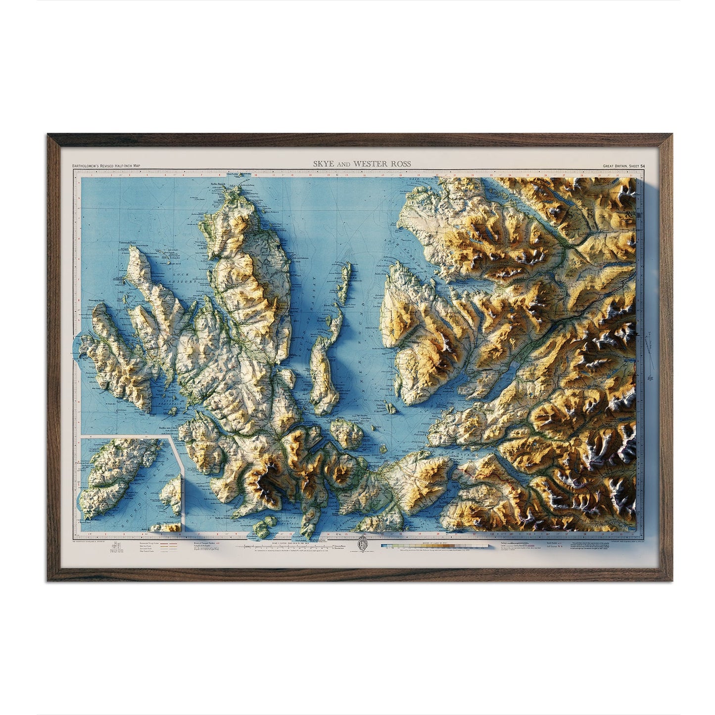 Skye and Wester Ross 1947 Relief Map