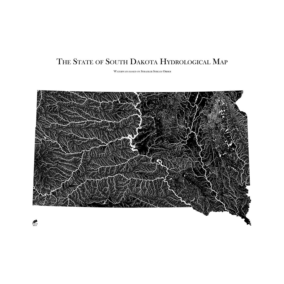 South Dakota Hydrological Map