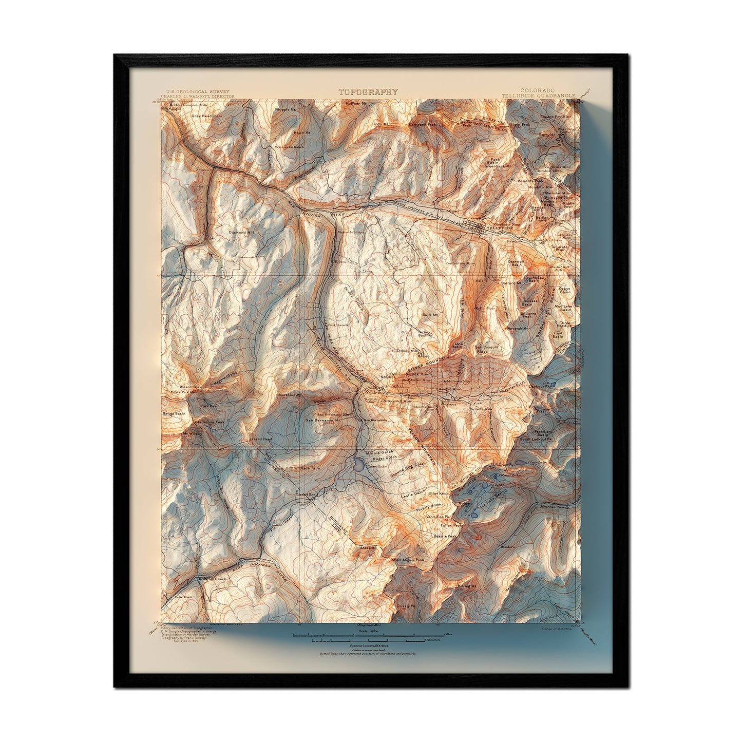 Telluride 1904 Relief Map