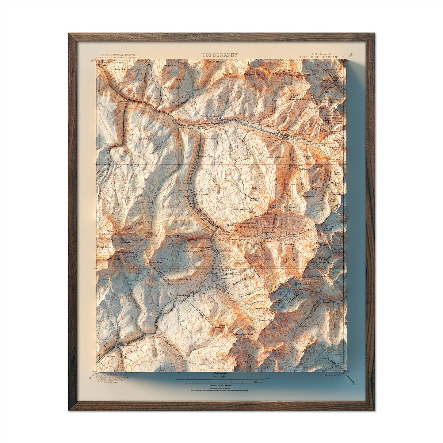Telluride 1904 Relief Map