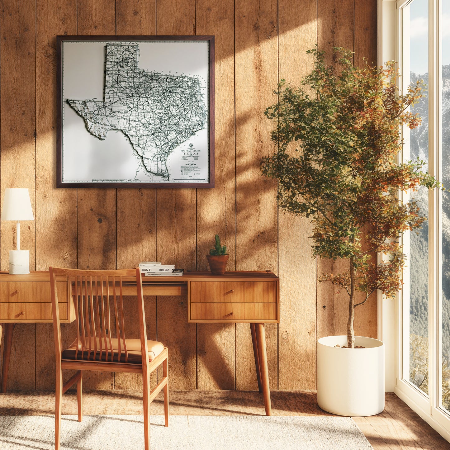 Texas 1933 3D Raised Relief Map