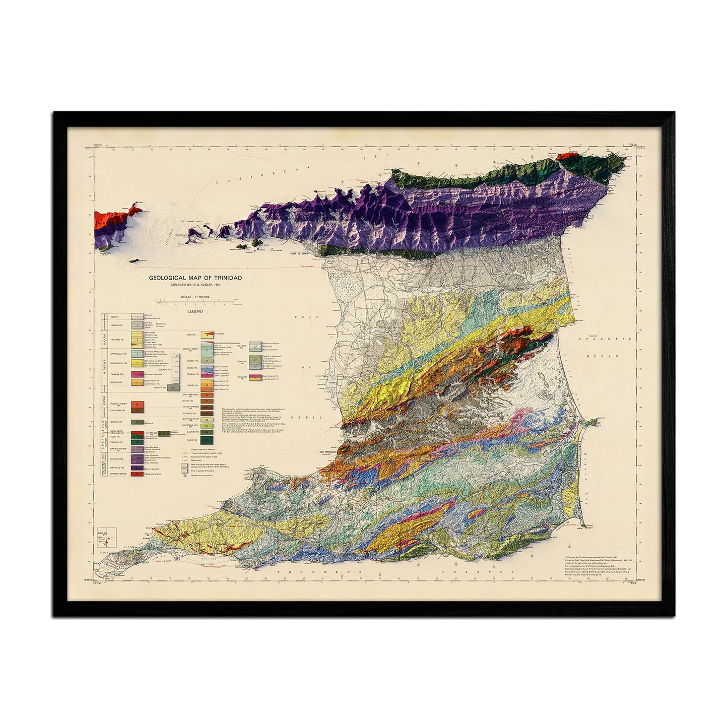 Trinidad 1959 Relief Map