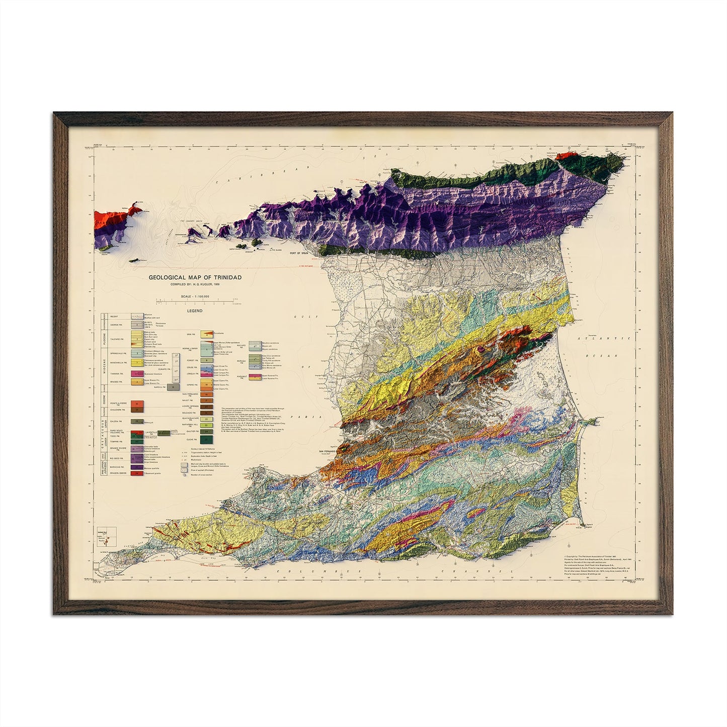 Trinidad 1959 Relief Map