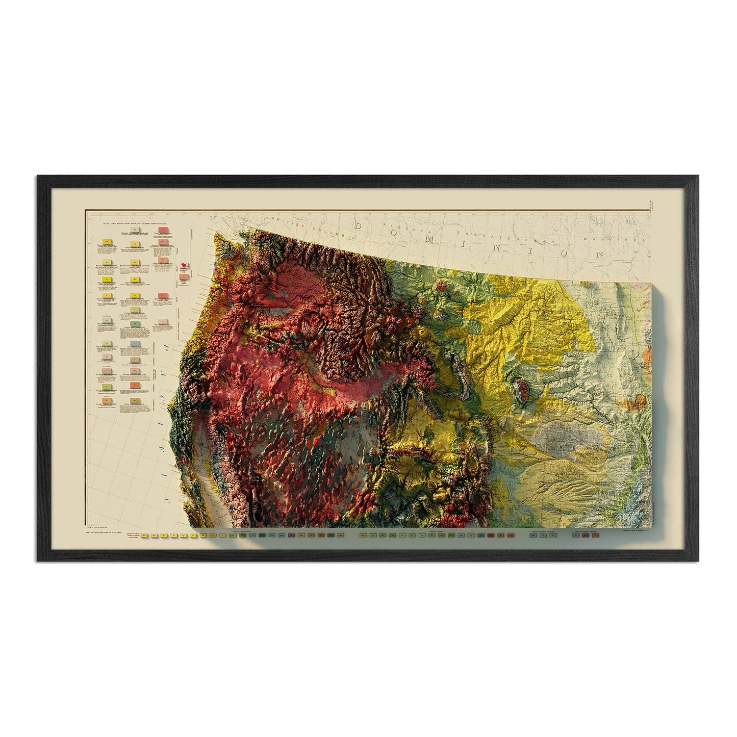 USA Quadrant NW 1932 Relief Map