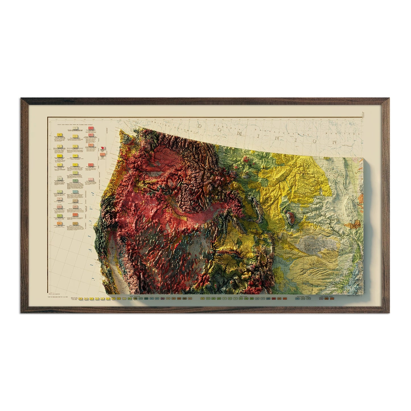 USA Quadrant NW 1932 Relief Map