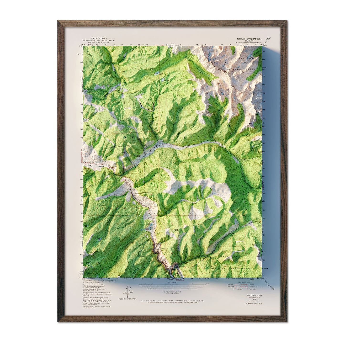 Vintage Vail Relief Map - 1950