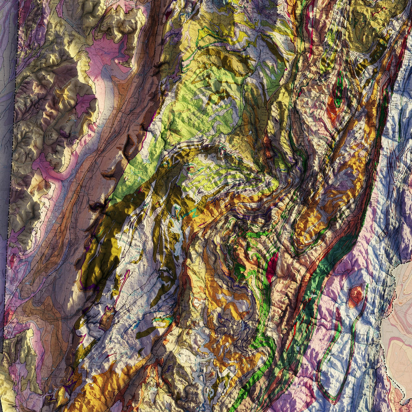 Vermont 2011 Shaded Relief Map