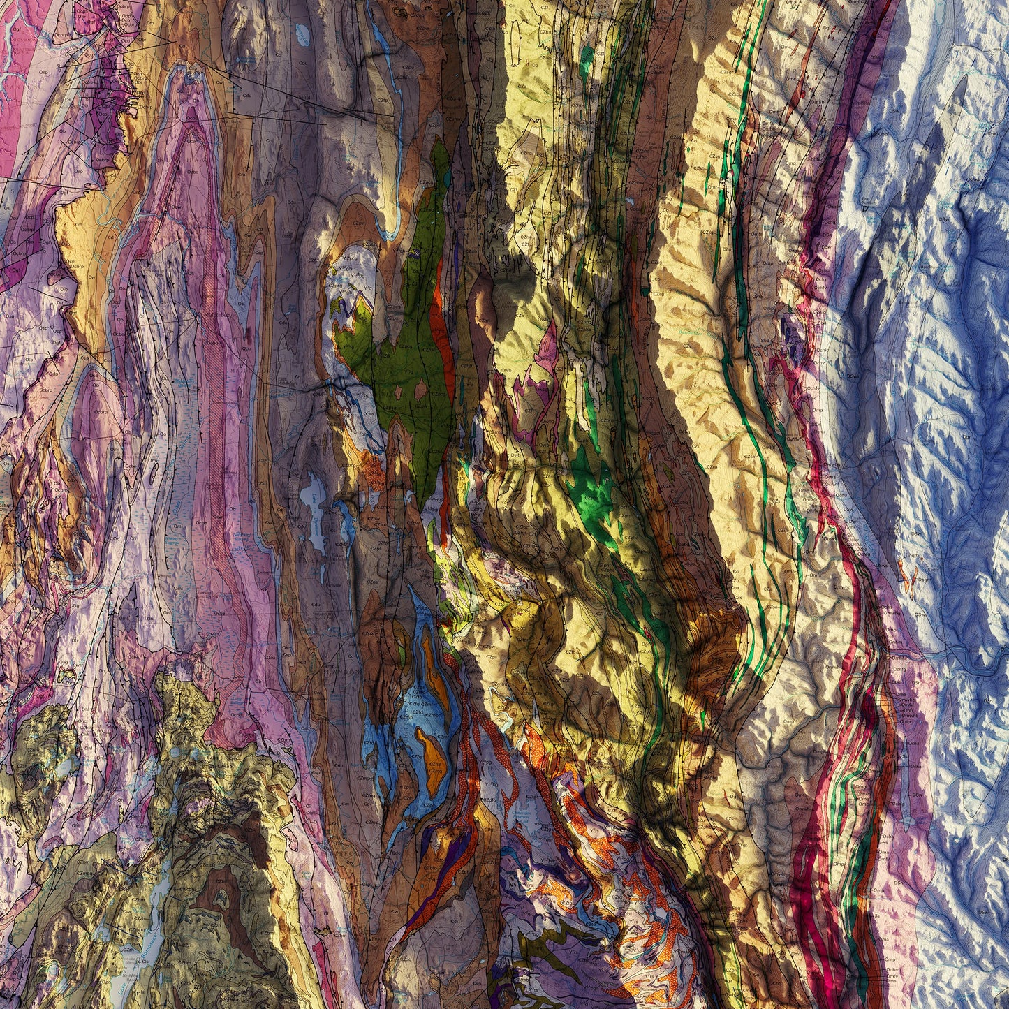 Vermont 2011 Shaded Relief Map