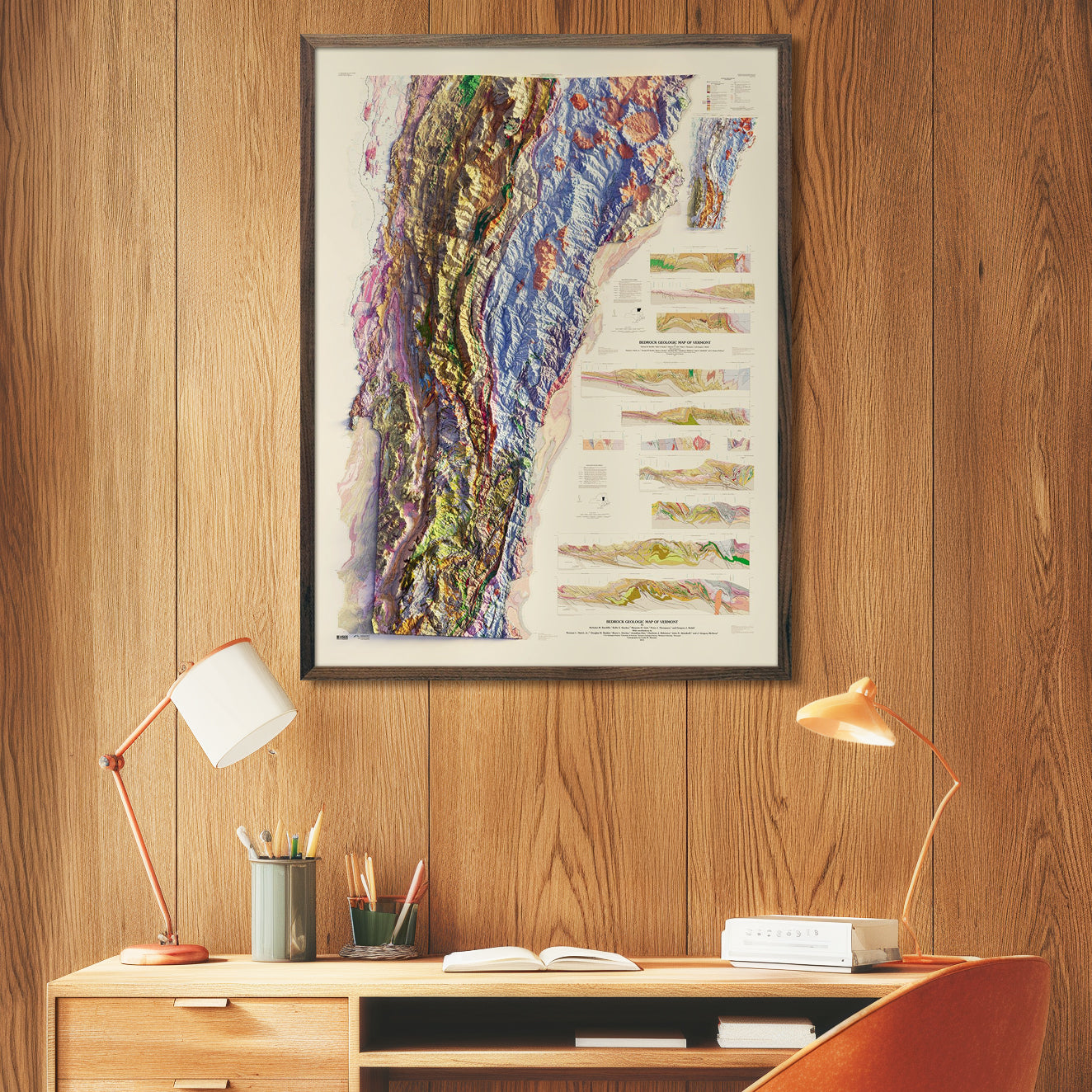 Vermont 2011 Shaded Relief Map