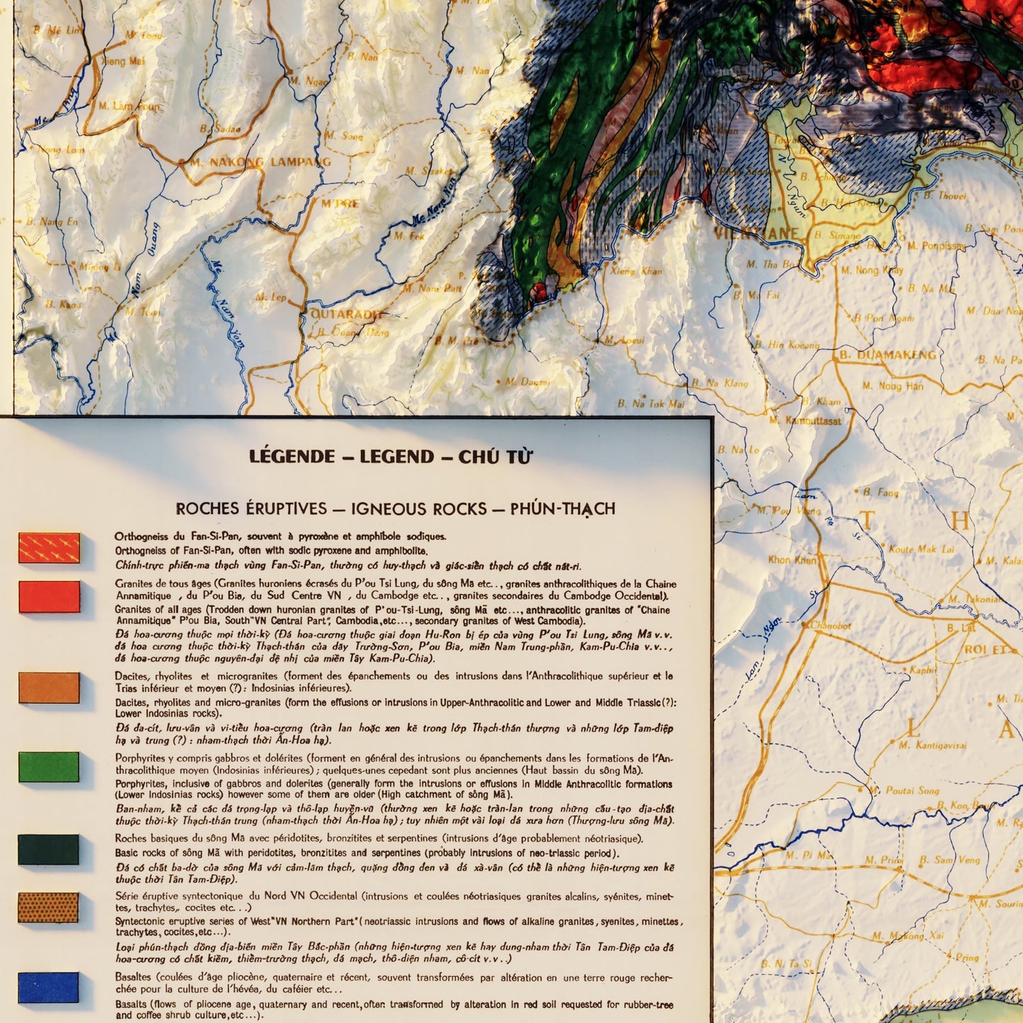 Vietnam 1971 Shaded Relief Map