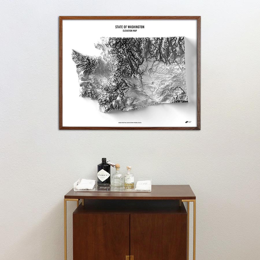 Washington Elevation Map