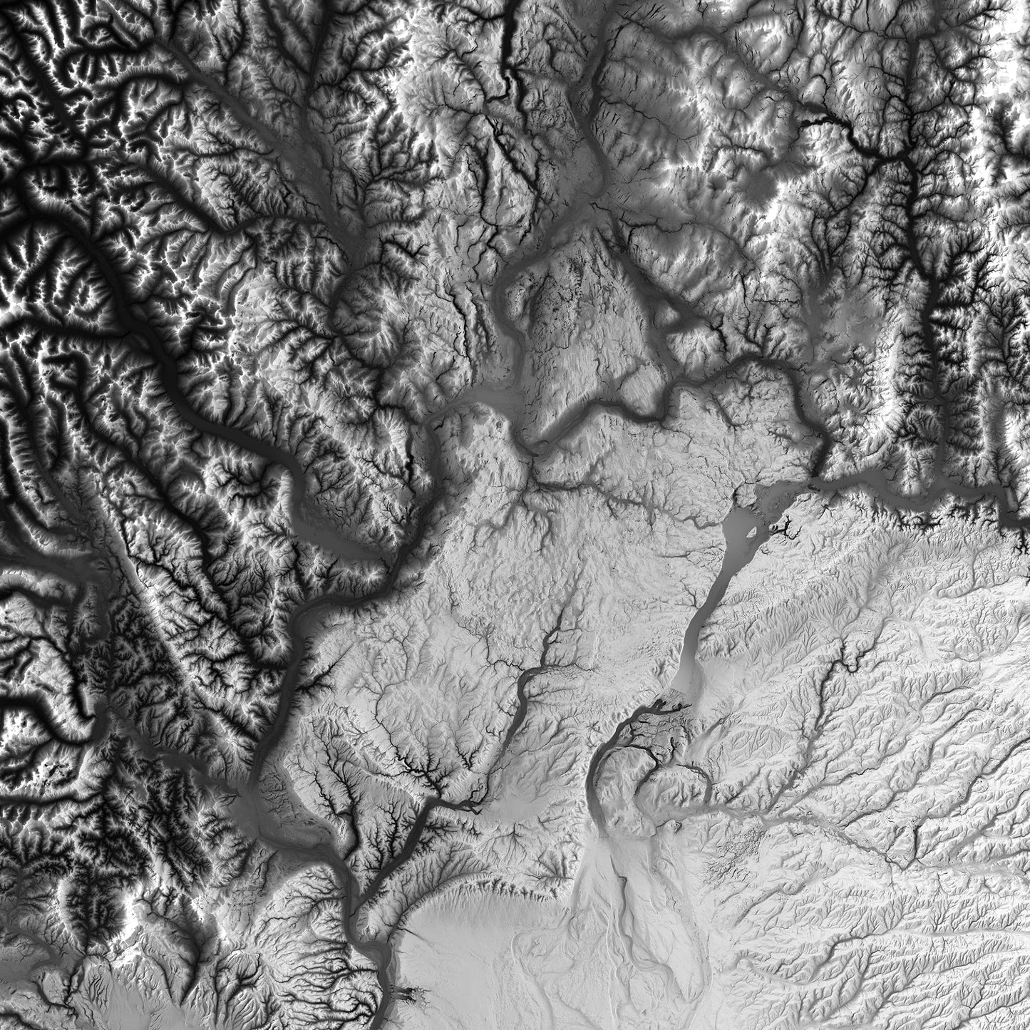 Washington Elevation Map