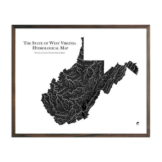 West Virginia Hydrological Map