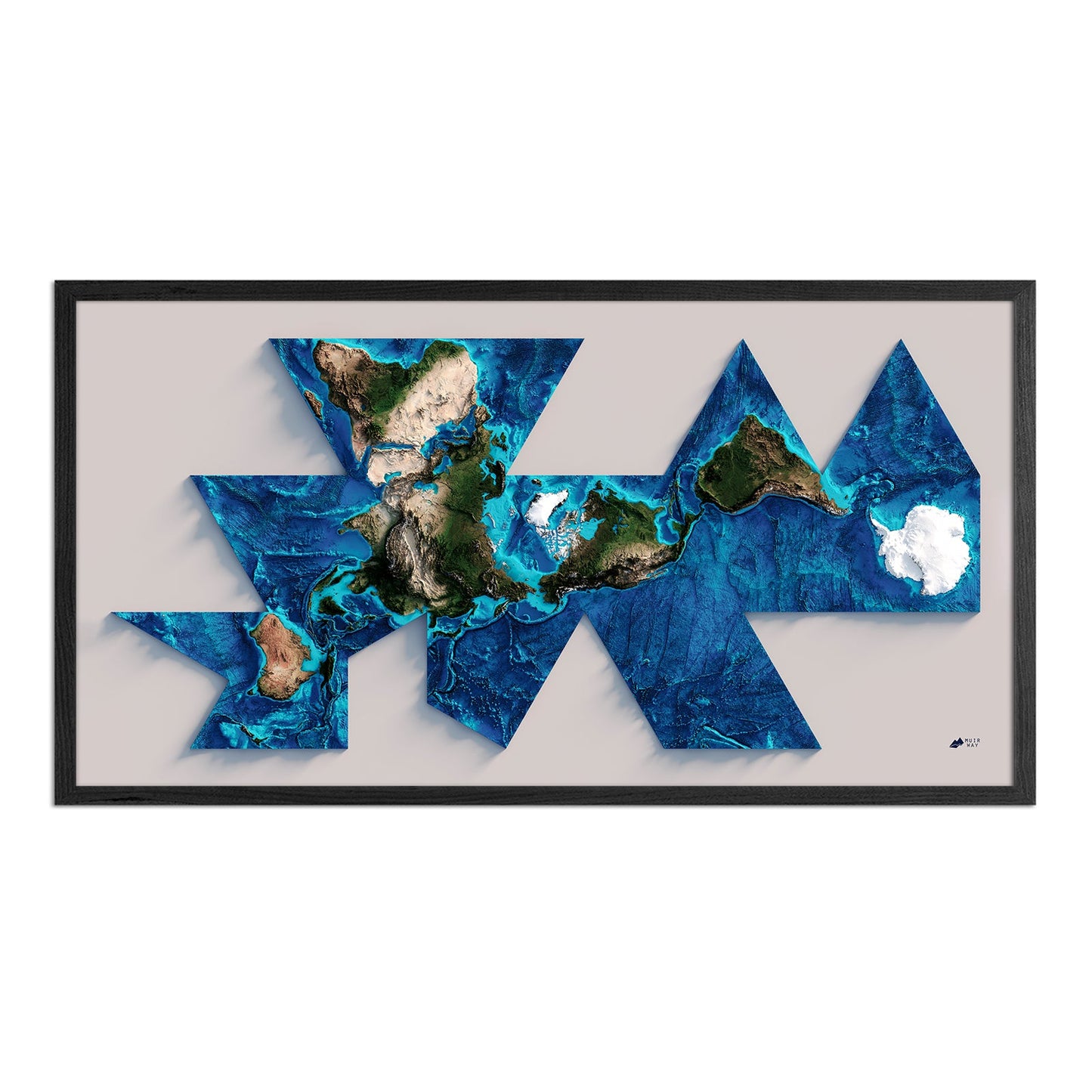 Vintage World Dymaxion Relief Map