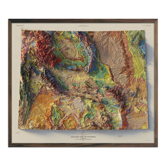 Relief Map of Wyoming 1985