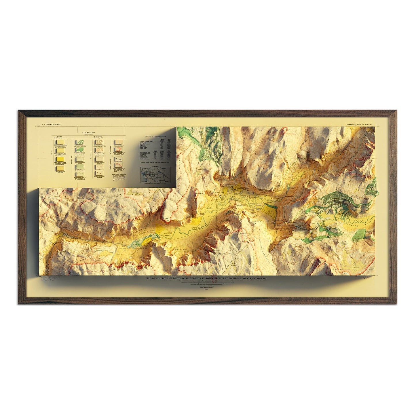 Yosemite Valley Relief Map - 1930