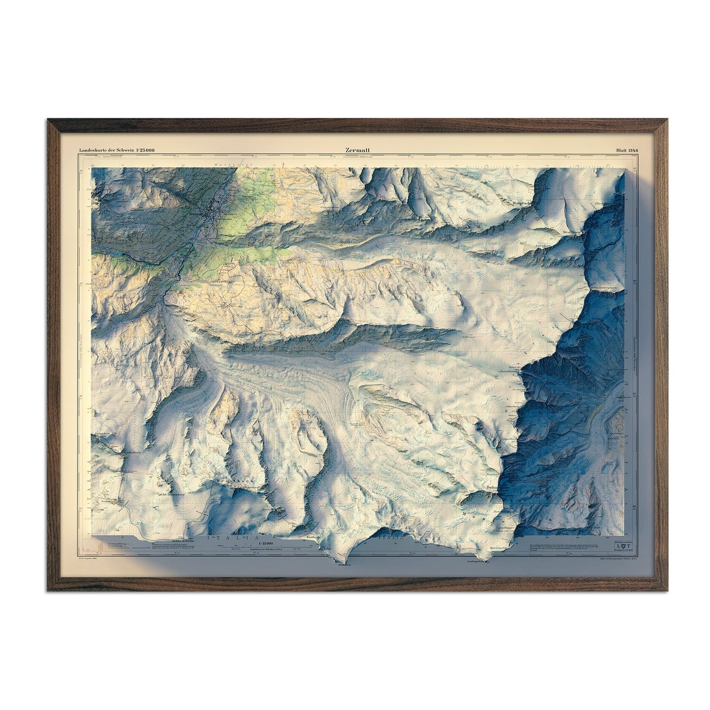 Zermatt 1970 Relief Map
