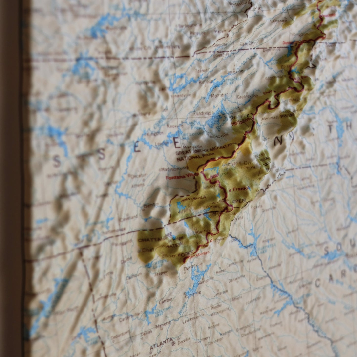 Appalachian Trail 1981 3D Raised Relief Map