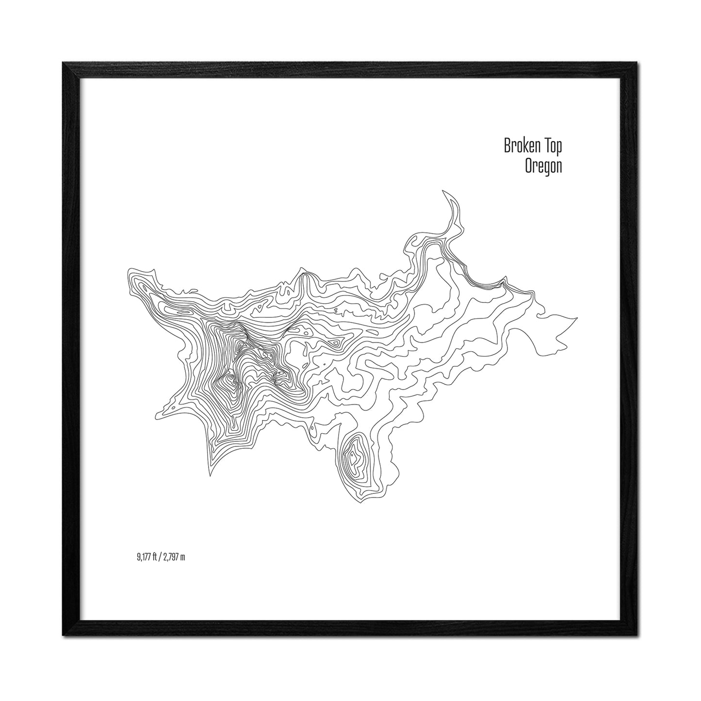 Broken Top Topo Map