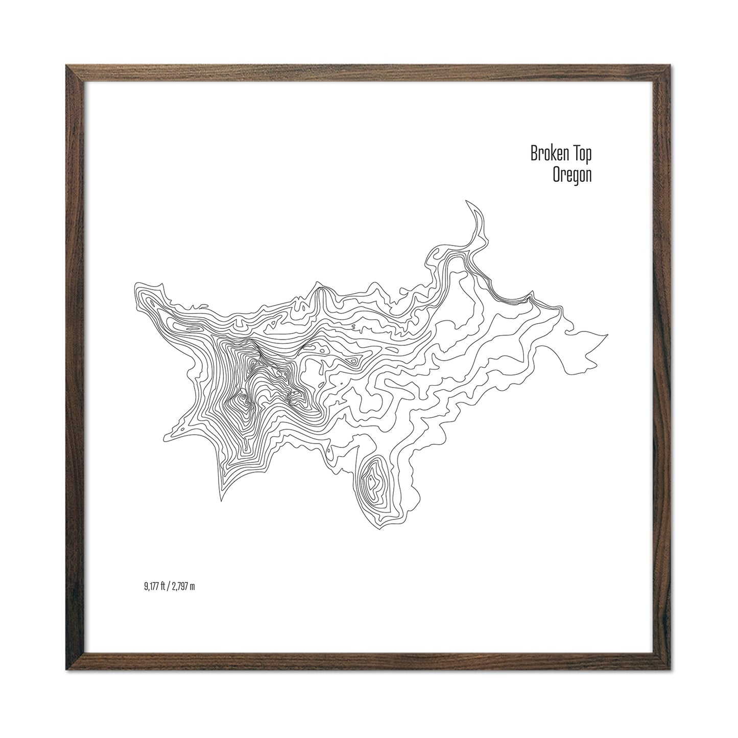 Broken Top Topo Map