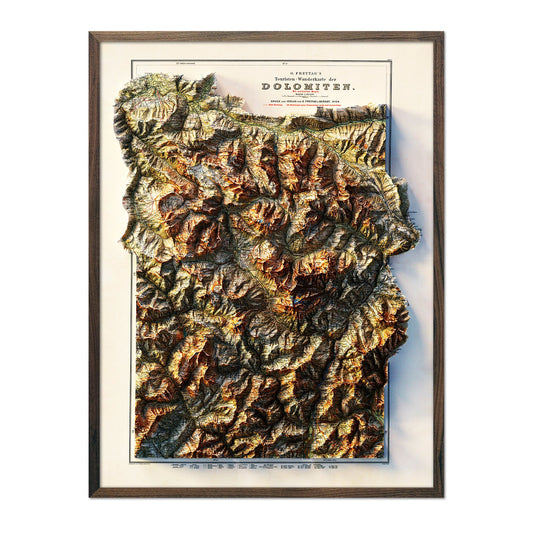 Vintage Dolomites Map - 1904