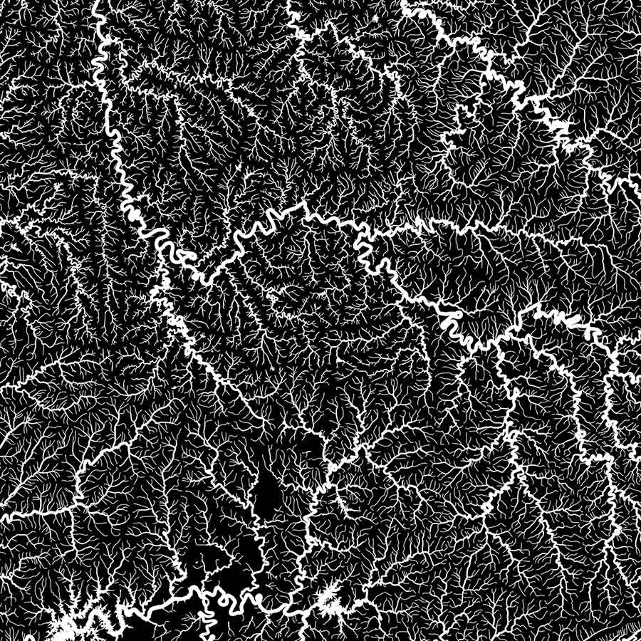 Kentucky Hydrological Map