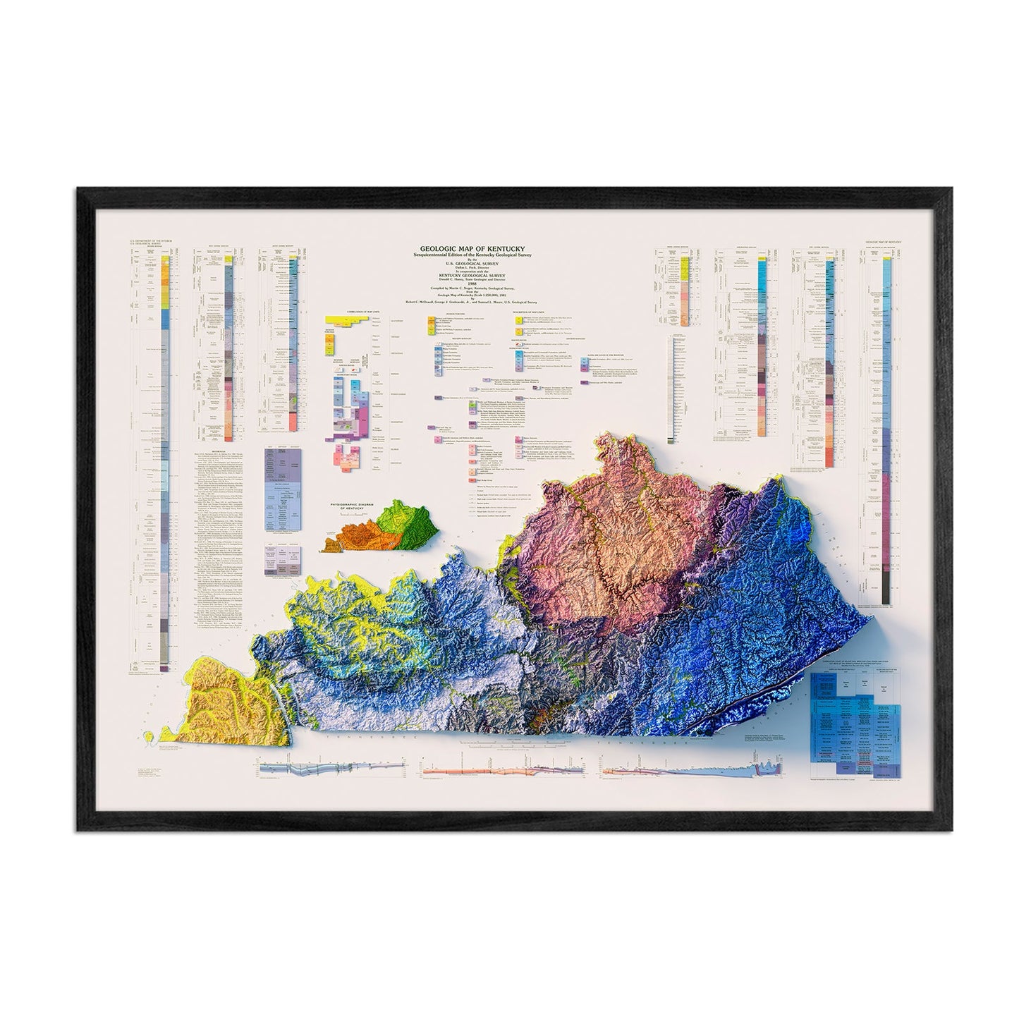 Kentucky Relief Map - 1988