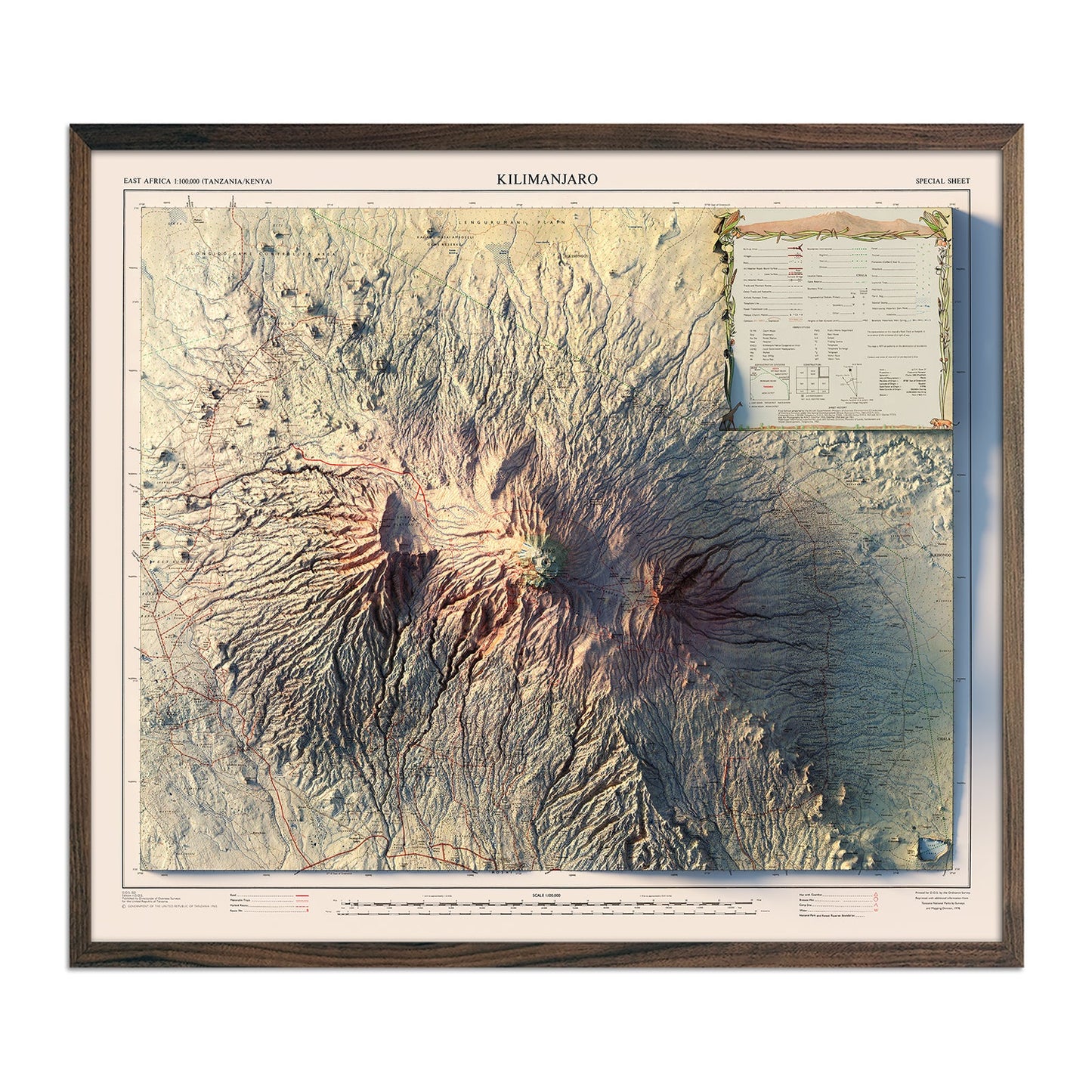 Kilimanjaro 1978 Relief Map