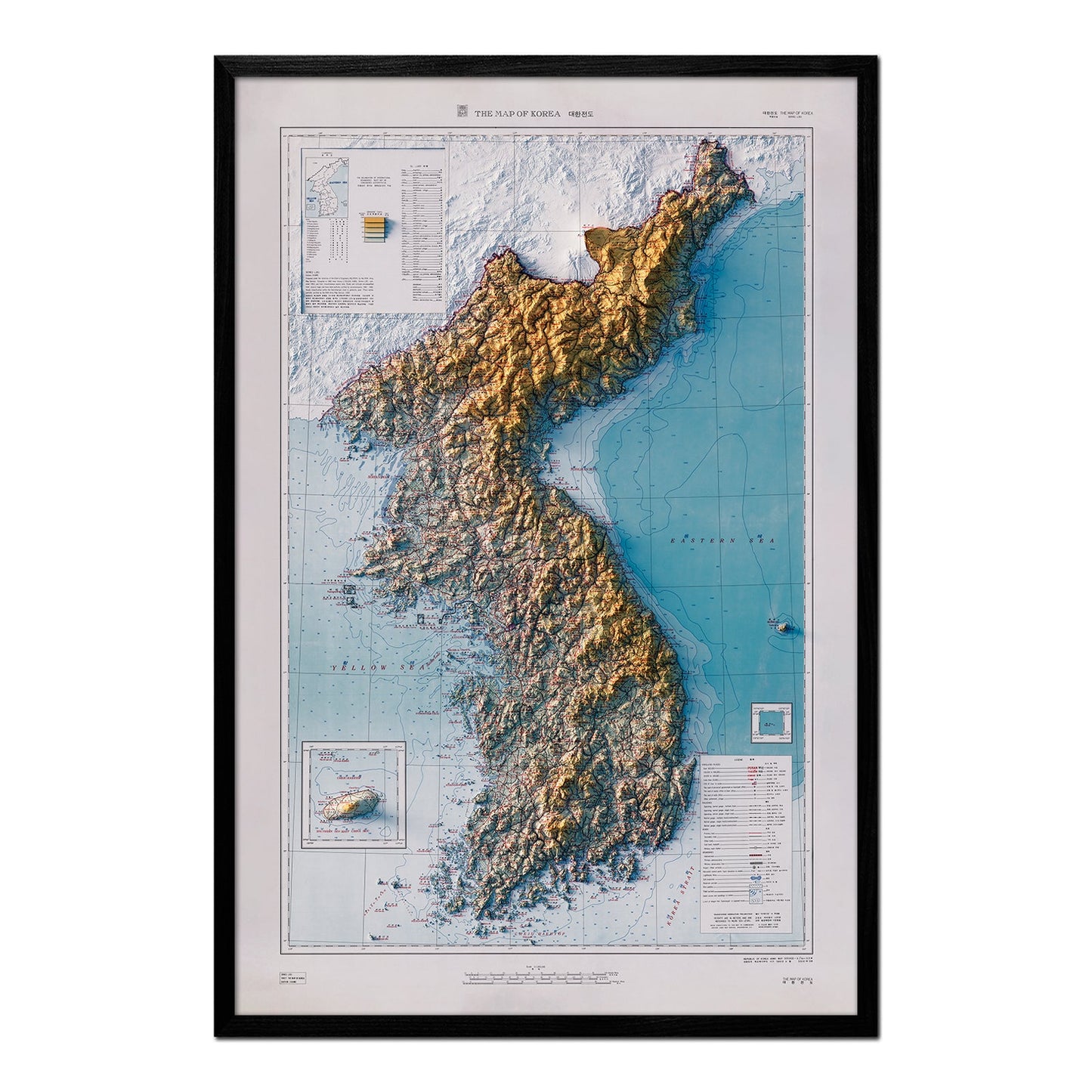 Korea 1966 Relief Map