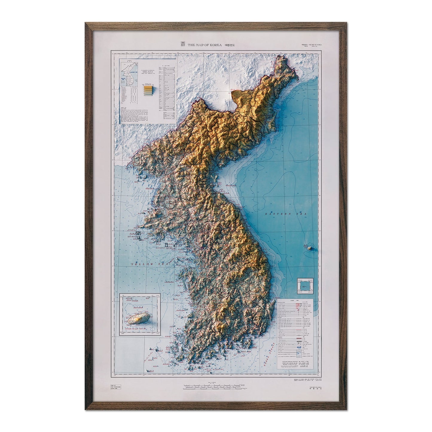 Korea 1966 Relief Map