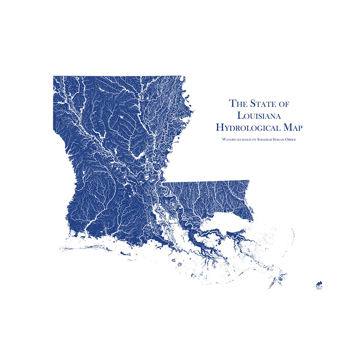 Louisiana Hydrology Map