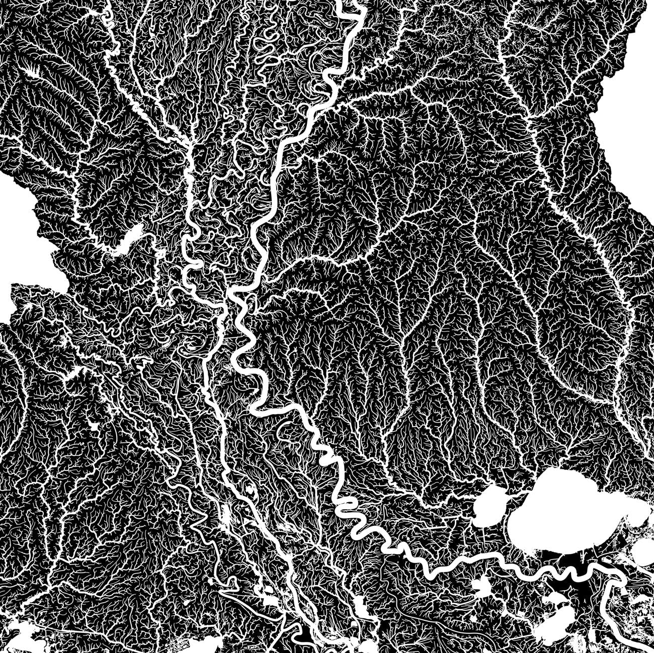 Lower Mississippi Regional Hydrological Map