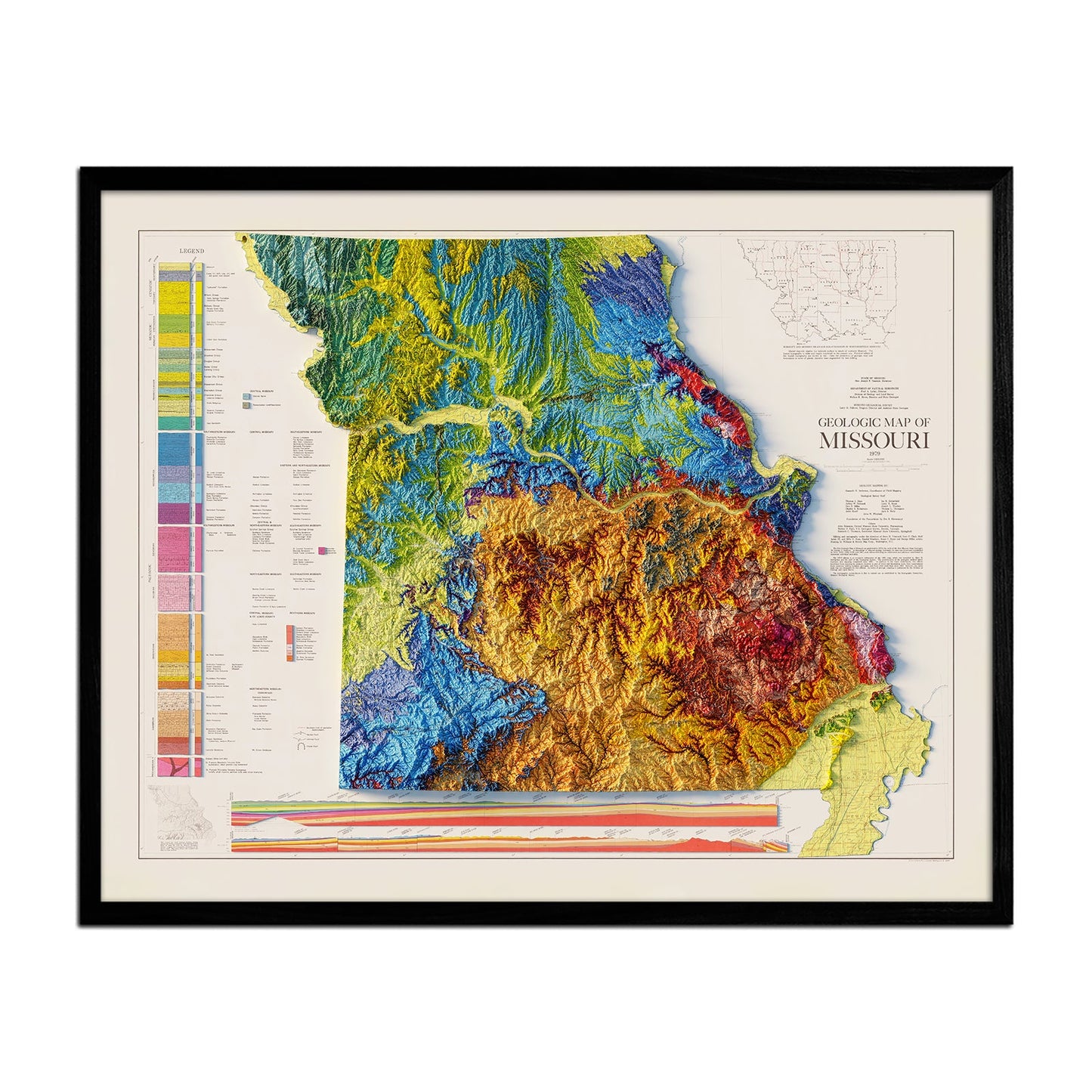 Vintage 1979 Missouri Map