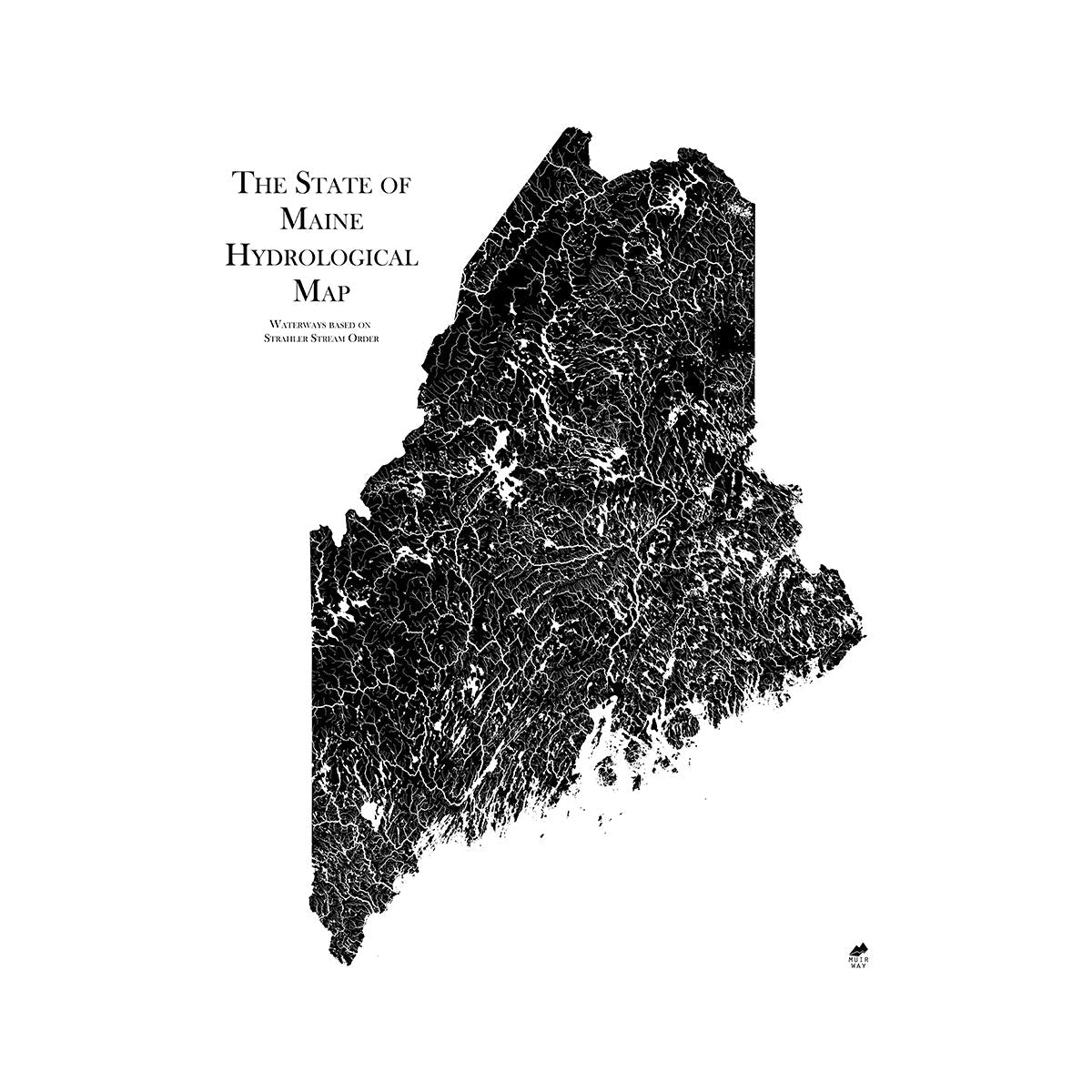 Maine Hydrological Map