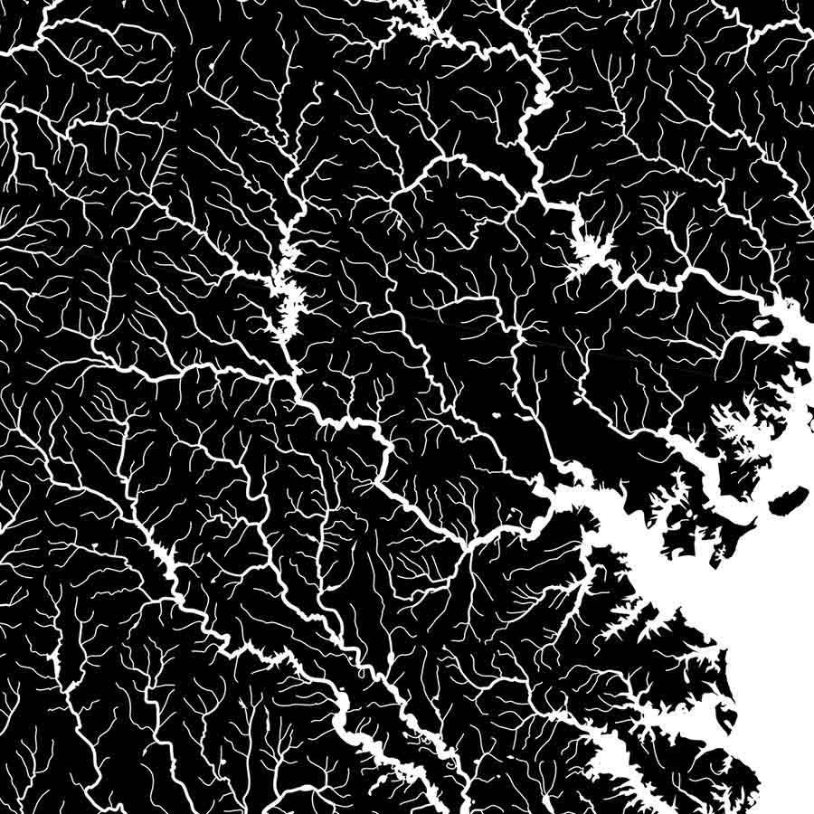 Maryland Hydrological Map