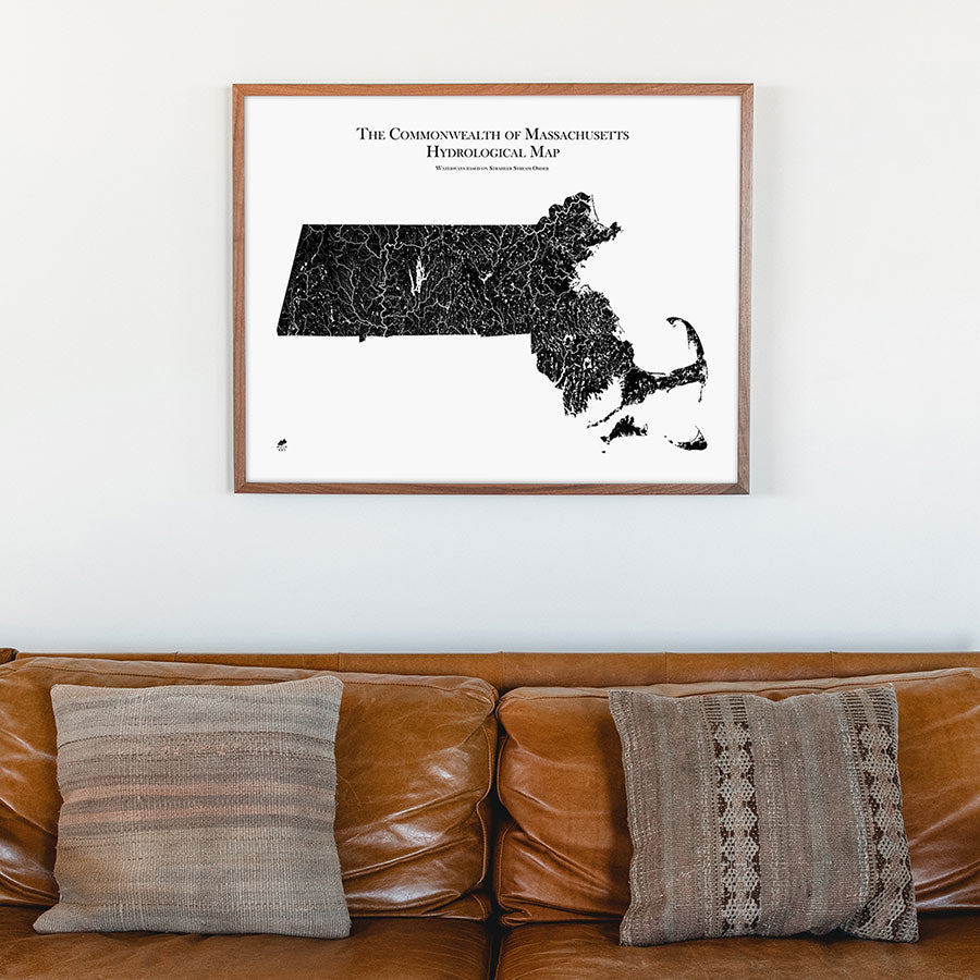 Massachusetts Hydrological Map