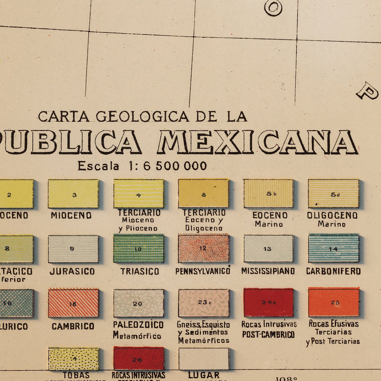 Mexico 1921 Shaded Relief Map