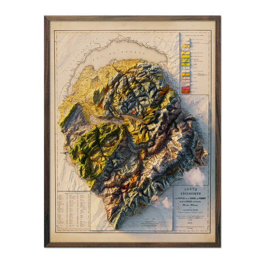 Mont Blanc 1862 Relief Map