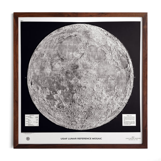 Moon 1966 3D Raised Relief Map